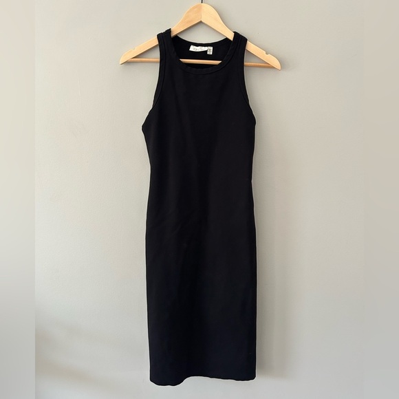 RD Style Black Sleeveless High Scoop Tank Bodycon Dress - Picture 3 of 5
